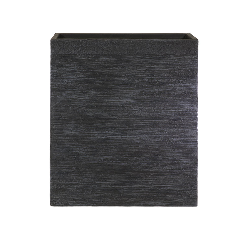 Ribbed Handmade Planter Box, Black