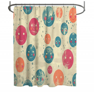 Smiley Dots Shower Curtain
