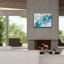  «Abstract Pouring P» par Jean Plout, art mural sur toile, 34 po x 26 po