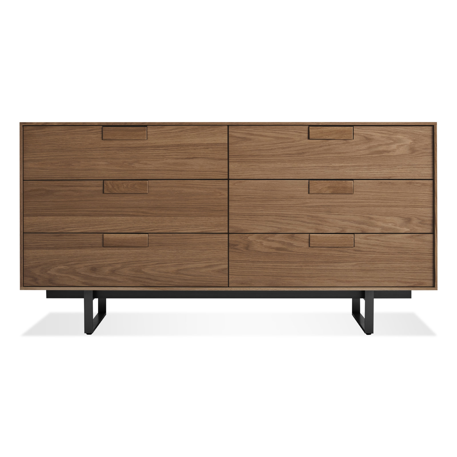 Series 11 6 - Drawer Dresser, Oblivion/Walnut