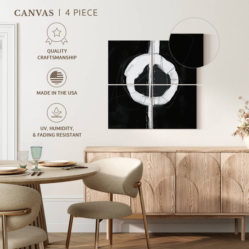 Avery BW Minimalist Abstract, 18" H x 18" W