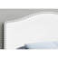 Tête de lit tapissier blanche en similicuir pour chambre double exquise