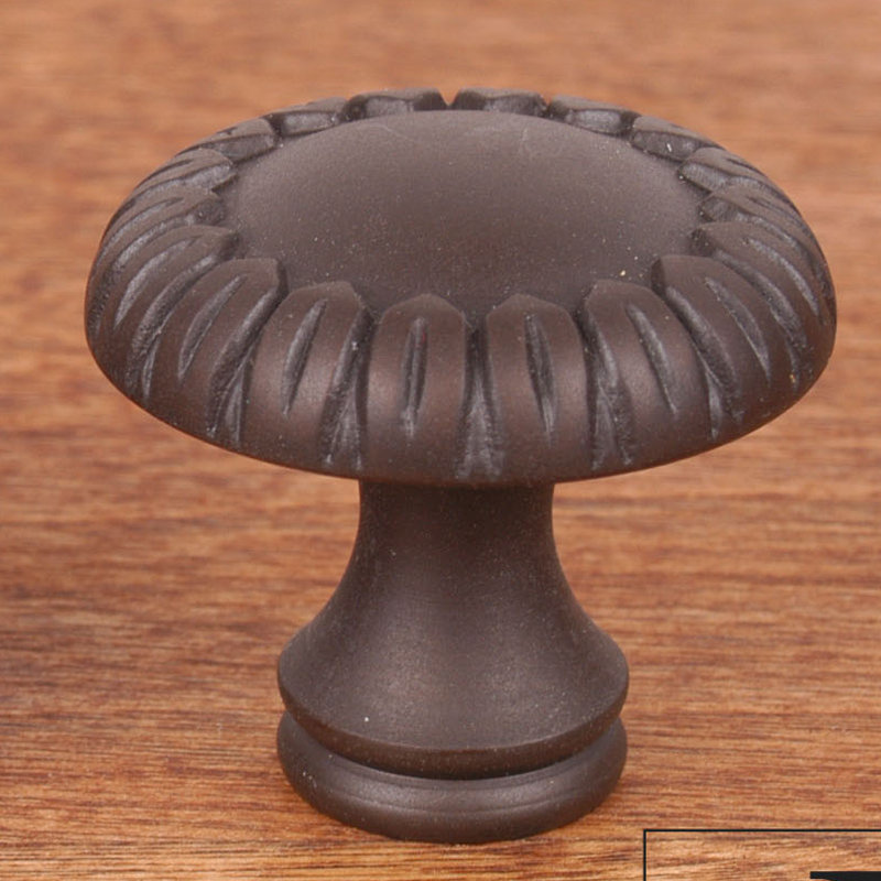Poignée champignon avec pétales End CK Series, Bronze huilé, Petit
