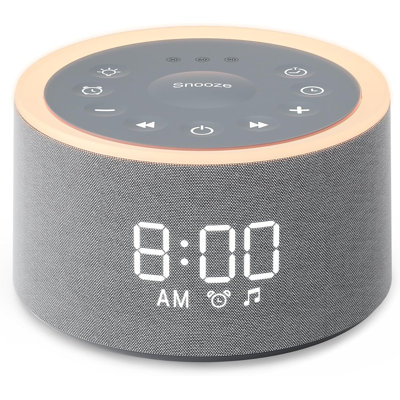 Sound Machine & Alarm Clock Sound Machine For Sleep White Noise Machine With 29 Soothing Sounds Night Light 0-100% Dimmable, White Noise Alarm Clock