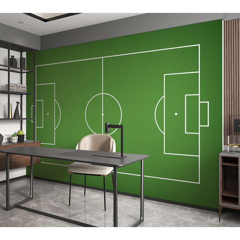 Murale pelez et collez de qualité supérieure - terrain de soccer, L 120 po x L 96 po