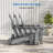 Glider Adirondack Chair with 3-Position Adjust, Wood-Like HDPE Patio Chair, All-Weather for Outdoor, 350lb Capacity-1019083633