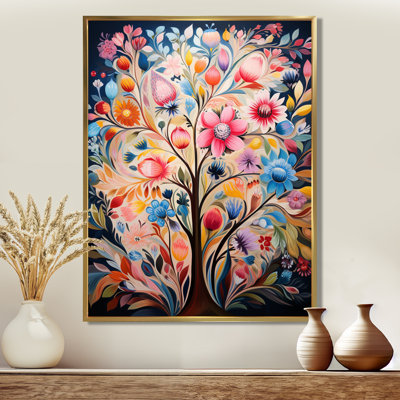Timothée - arbre, art mural floral, salon