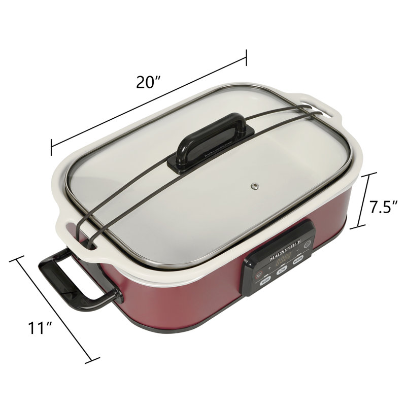 Petite mijoteuse programmable de 4 pintes Magnifique - rouge, Rouge