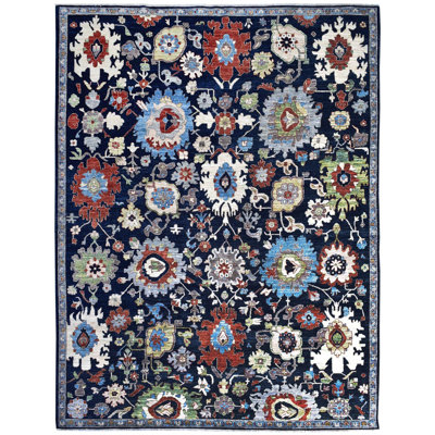 Harshang One-of-a-Kind 9'1" x 11'11" New Age Area Rug in Blue/Navy/Rust