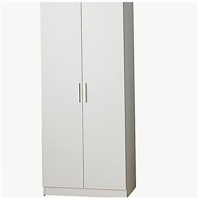 Armoire à chaussures haute blanche Mia avec six tablettes