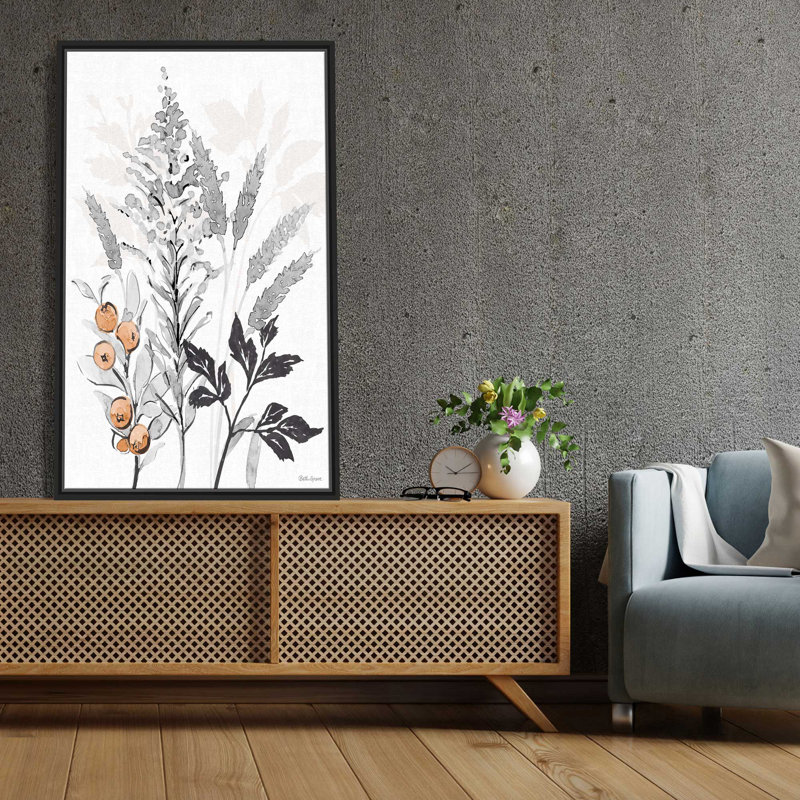 " Harvest Classics IV " Painting Print, 31.5" W x 51.5" H, Black Framed