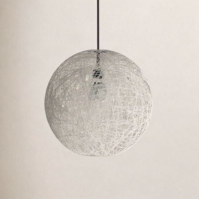 Aline Single Light Rattan Dimmable Plug-in Pendant