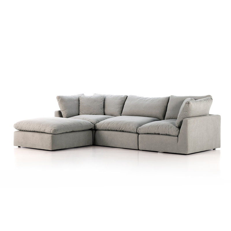 Stevie Modular Sectional, Beige Polyester