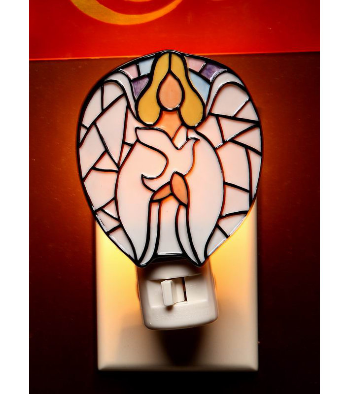 Plug-in Mosaic Angel Night Light 