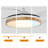 42 Inch Modern Retractable 6 Speed Dimmable Round Ceiling Fan With LED Lights and Remote Control