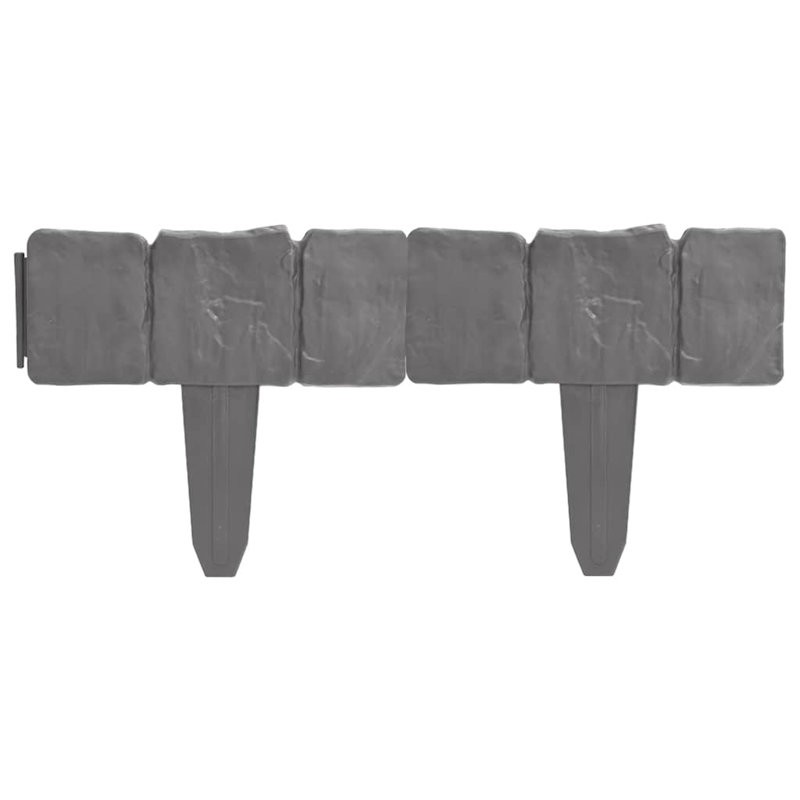57.15cm H x 63.5cm W Plastic Lawn Edging, Anthracite