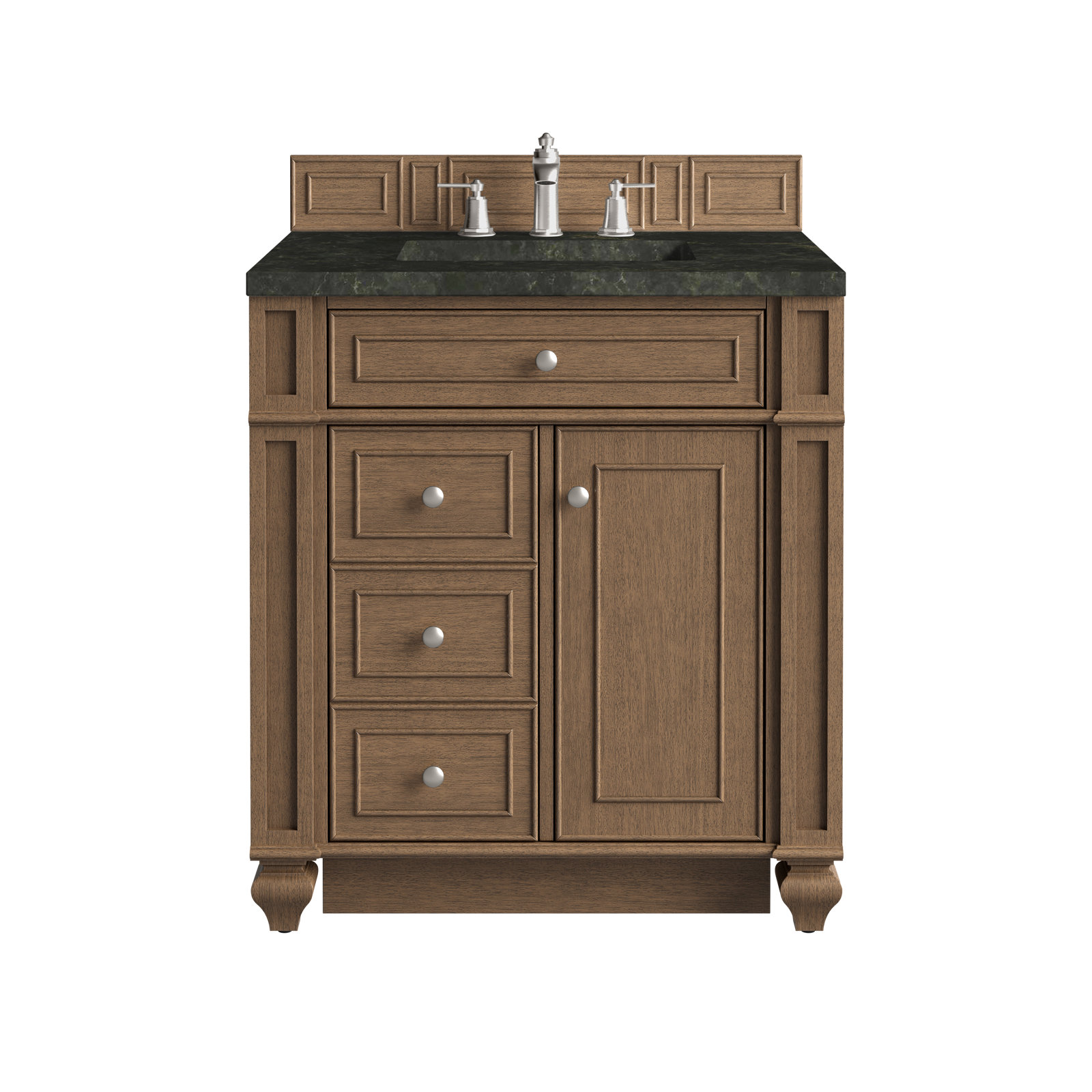 Calisto 30" Single Bathroom Vanity, Saddle Brown, Phantome Eclos, 8" Widespread