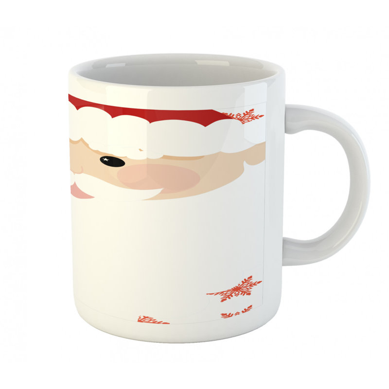 Grande tasse à café, face de noël