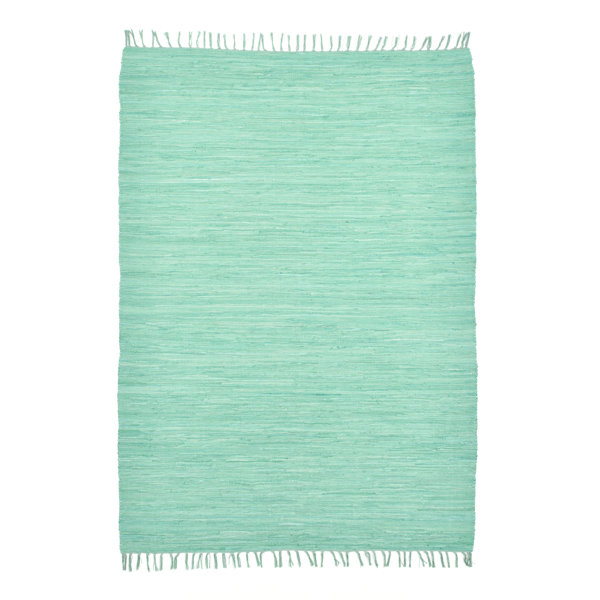 Theko Handmade Happy cotton rug in mint | Wayfair.ie