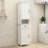 Double Door Narrow Height Floor Standing Cabinet With 2 Adjustable Shelves-Black-865686864