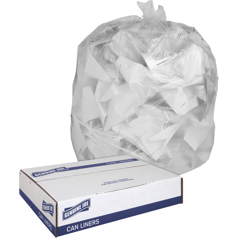 Sacs de recyclage à poubelle super hexènes, nombre de 100, 31-33 gallons .6Mil, 33" x39" 250 par carton