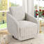 Fauteuil d'appoint pivotant rayé moderne de 34,25 po de largeur-1347826613