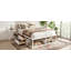 Structure de très grand lit avec tiroirs de rangement, lit plateforme sans tête de lit, design adapté aux animaux de compagnie, aucun sommier tapissier requis, style minimaliste moderne - blanc-1396307111
