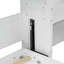 Grand lit, tablettes à persiennes blanches, conception durable en pin et peu encombrant