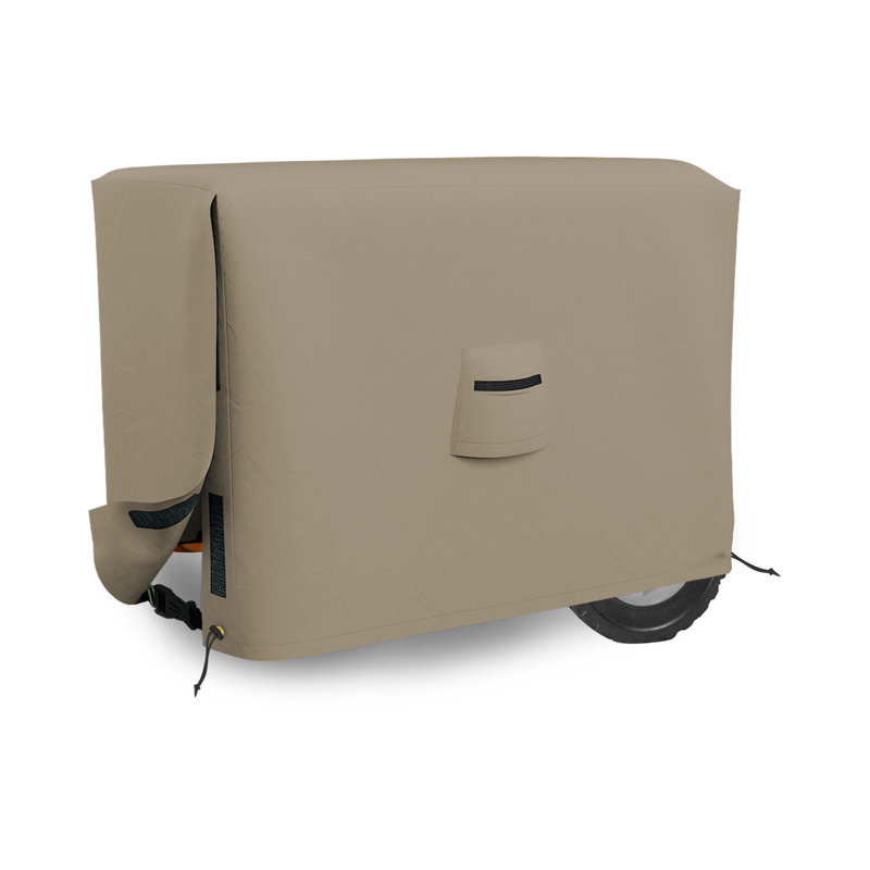 Heavy Duty Waterproof Generator Cover, All Weather Protection Universal Portable Generator Cover, Beige