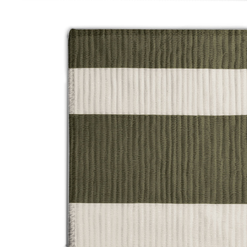 Tapis intérieur / extérieur brun HorizontalStripes, Rectangulaire 2 pi x 3 pi