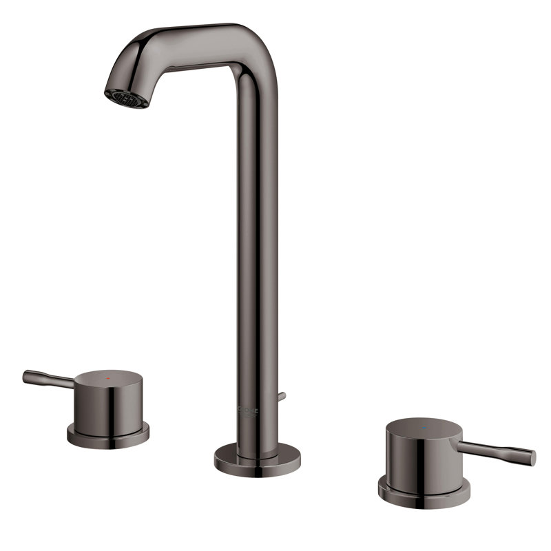 Essence New Widespread Bathroom Faucet with Drain Assembly, Hard Graphite