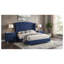 Ensemble de chambre à coucher 3 pièces Harmony Pacific Blue Queen avec lit à oreilles et tables de chevet