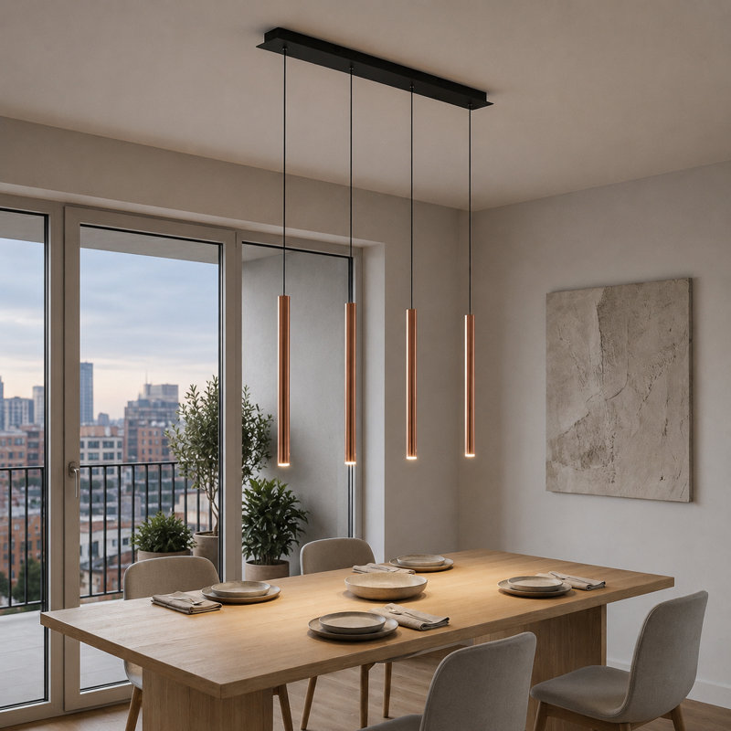 Baileyton 4 - Light Kitchen Island Pendant, Copper