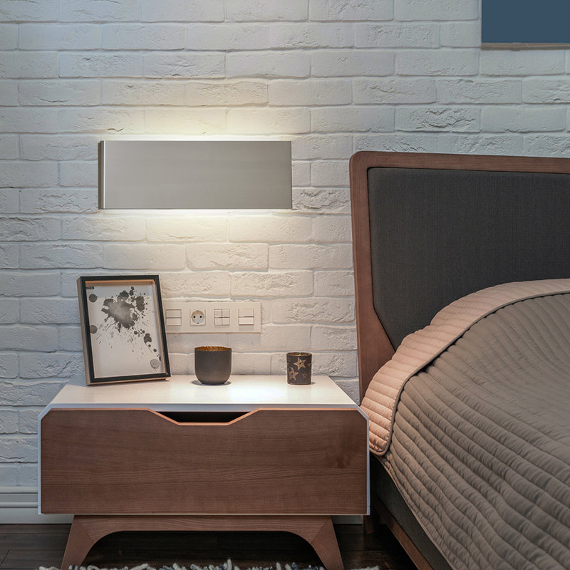 LED Flush Mounted Sconce, Brush Nickel