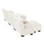 Luxury U Shaped Couch Collection - Chenille White Oversized Cloud For Living Room, 2 Ottomans, Deep Seat Comfy Room ,-201814205-201814203