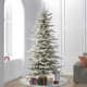 Flocked Slim Fir Artificial Christmas Tree