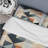 Natural Tones Grey And Beige Mosaic Geometric Shapes Duvet Cover-76290780-129935901