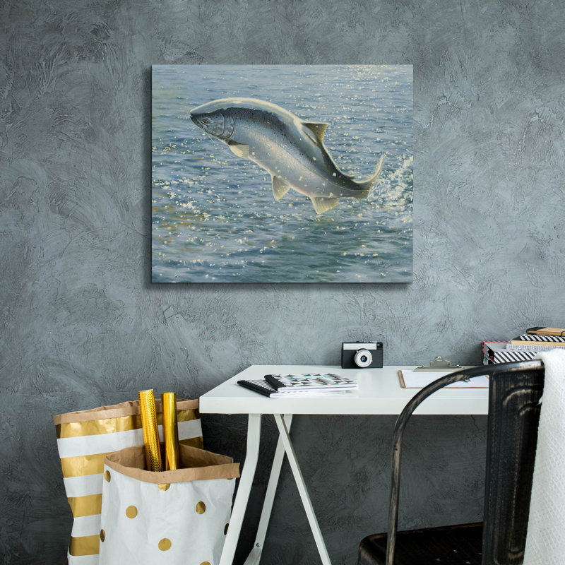 Epic Graffiti 'Salmon' by Wellington Studio Canvas Wall Art, 20" H x 24" W x 0.75" D
