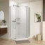 Porte de douche pivotante, avec verre trempé de 1/4 po, cabine de douche néo-angle sans cadre-112519818
