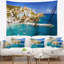 Tapisserie Seascape Harbor avec bateaux et bateaux-28486422