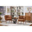 Fauteuil demi-tonneau en cuir 27,5 po Ladislao