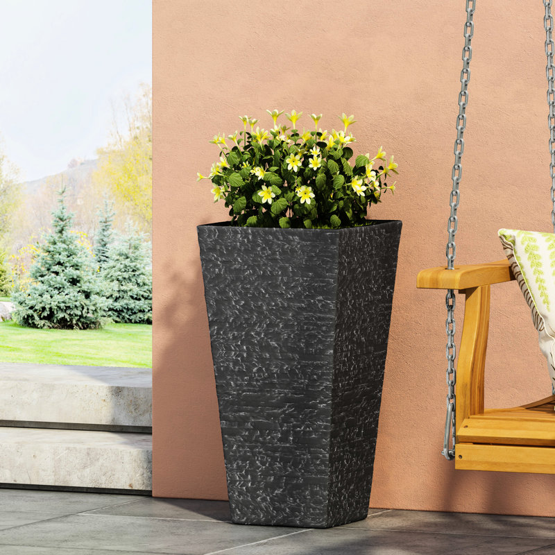 Outdoor Planter In Gray Magnesium Oxide - 15.26 In. Depth, Width, 29.76 Height, 33.17 Lb, 32.5 Package 19 18.5 37.94 Lb Weight Planter, Color