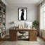 Mannequin en robe noire et chapeau-557704730