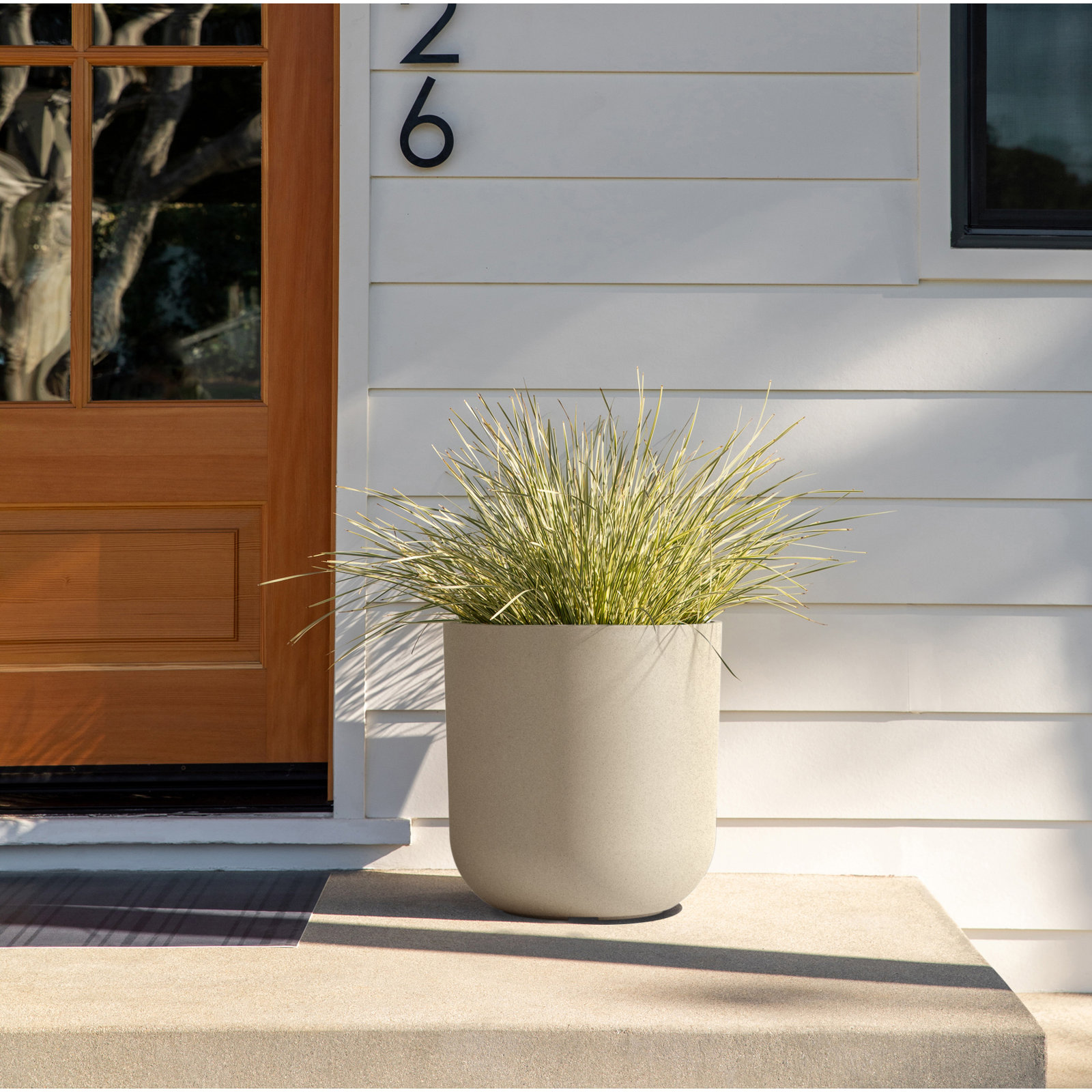 Mason Series Kona Planter, 1, 19.75" H x 18.5" W x 18.5" D, Sand