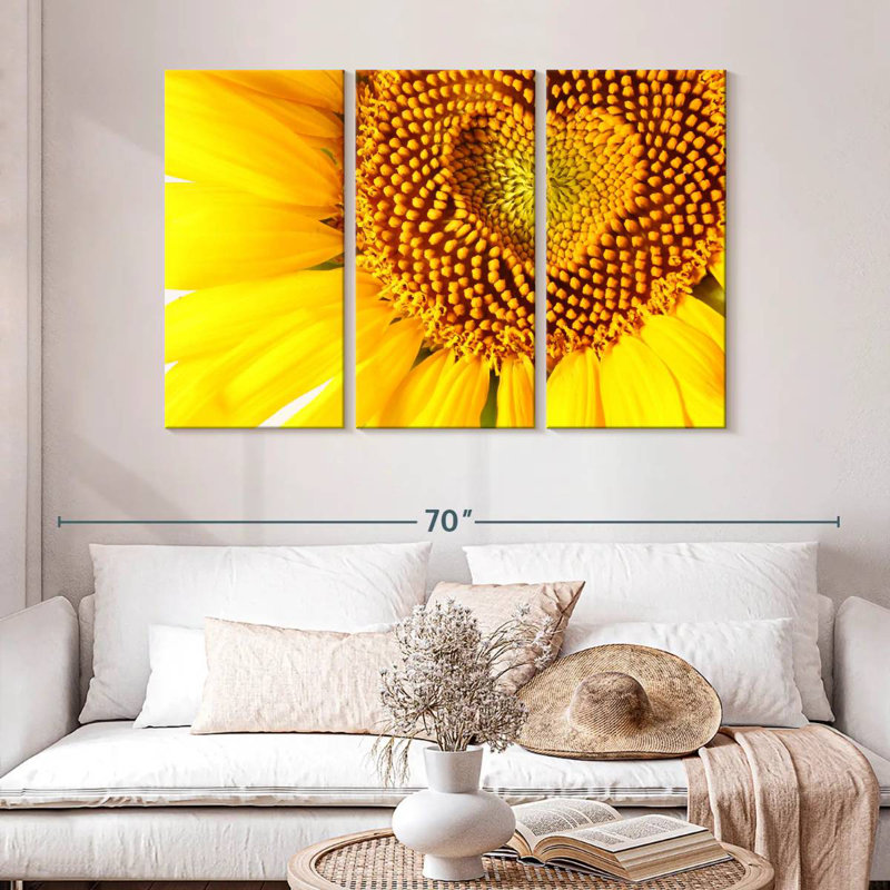 Harnek cœur de tournesol, H 32 po x l 50 po