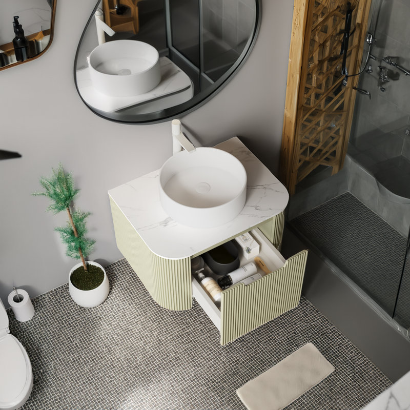 Dina 24" Modern Wall-mounted Floating Bathroom Vanity