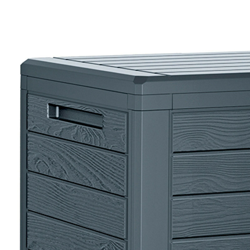Dakota Fields Akshan W Water Resistant Plastic Deck Box in Anthracite