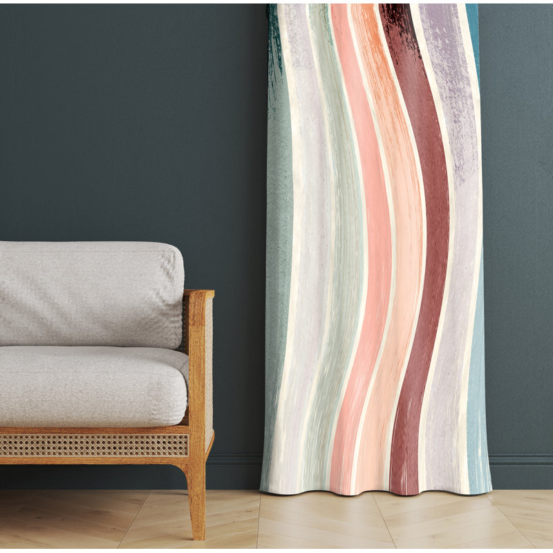 Semi Sheer Curtain Panel Pair, 20" W x 52" L