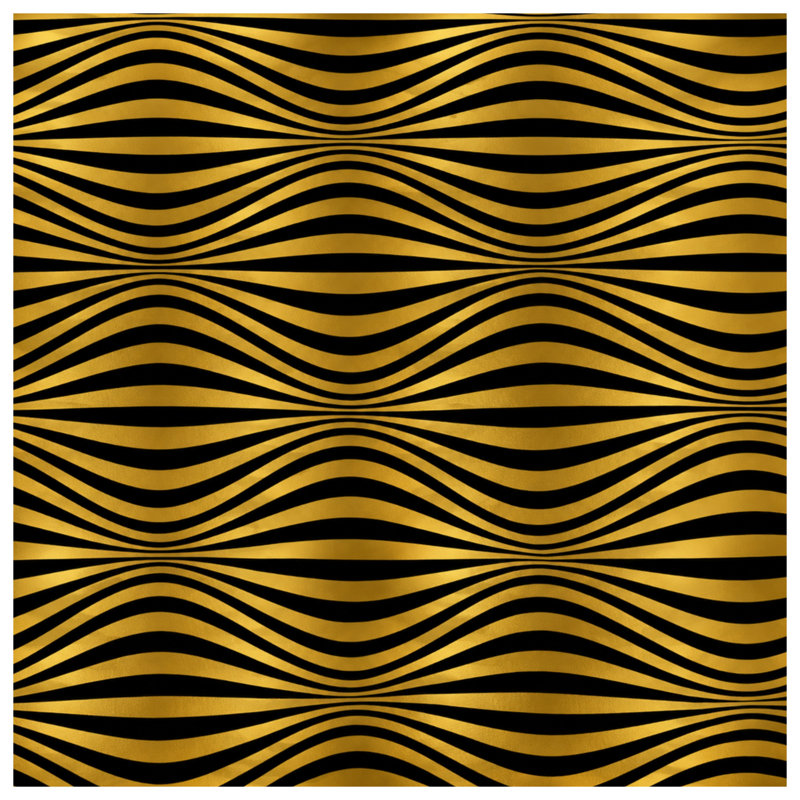 Gold Black Waves Comforter, Twin