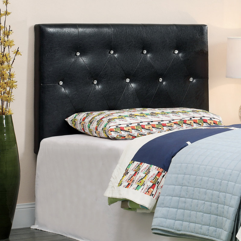 Devis Upholstered Headboard, Twin, Black